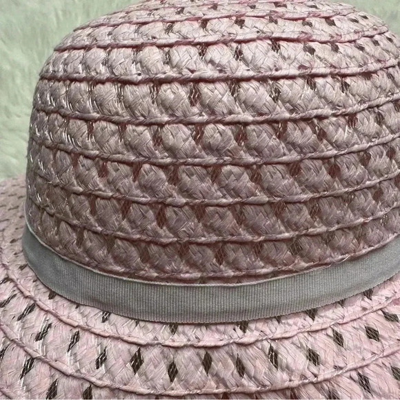 Pink Straw Hat Girls Flower Size  5T - Picture 11 of 16
